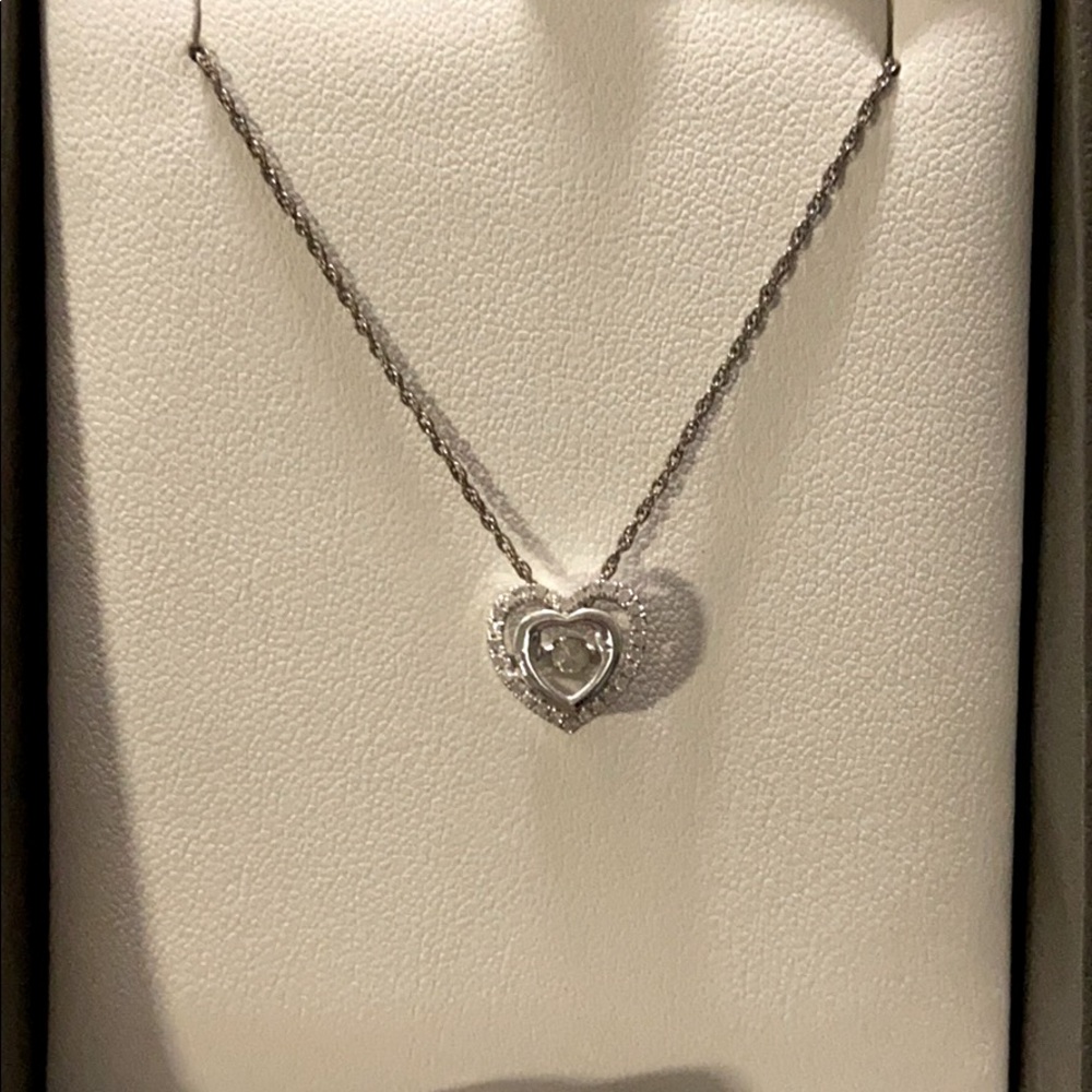 Michael Hill floating heart diamond necklace